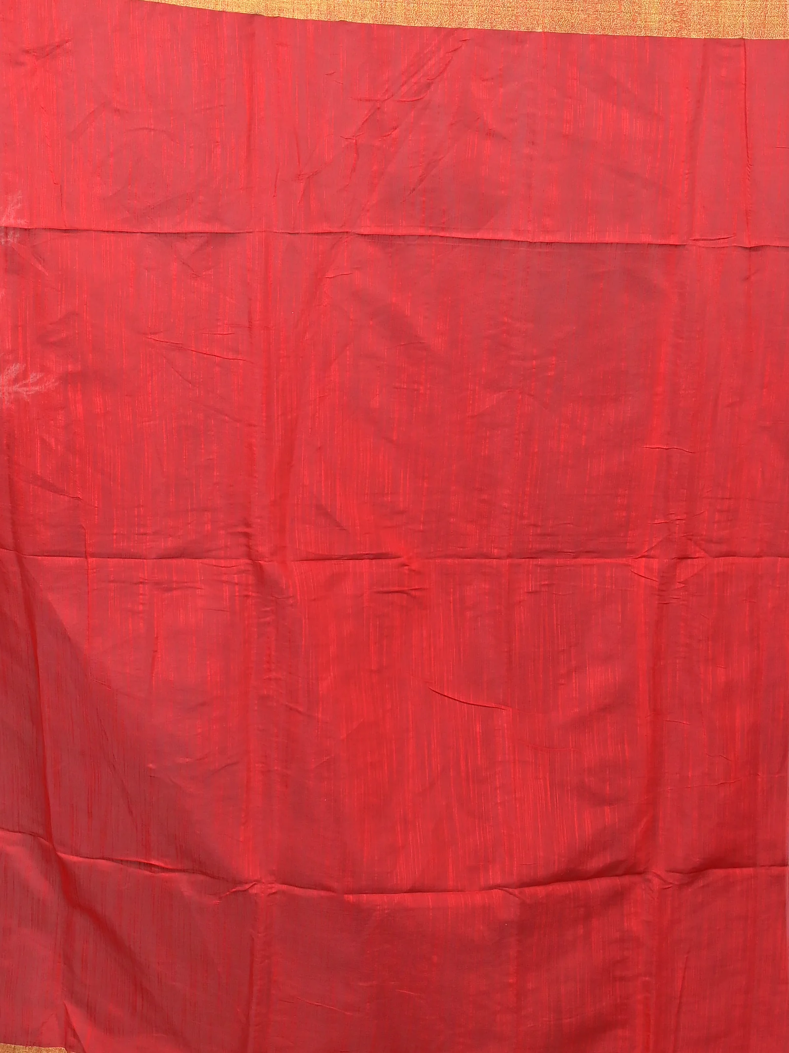 Red Cotton Souvar Hand Painted Saree  (143)