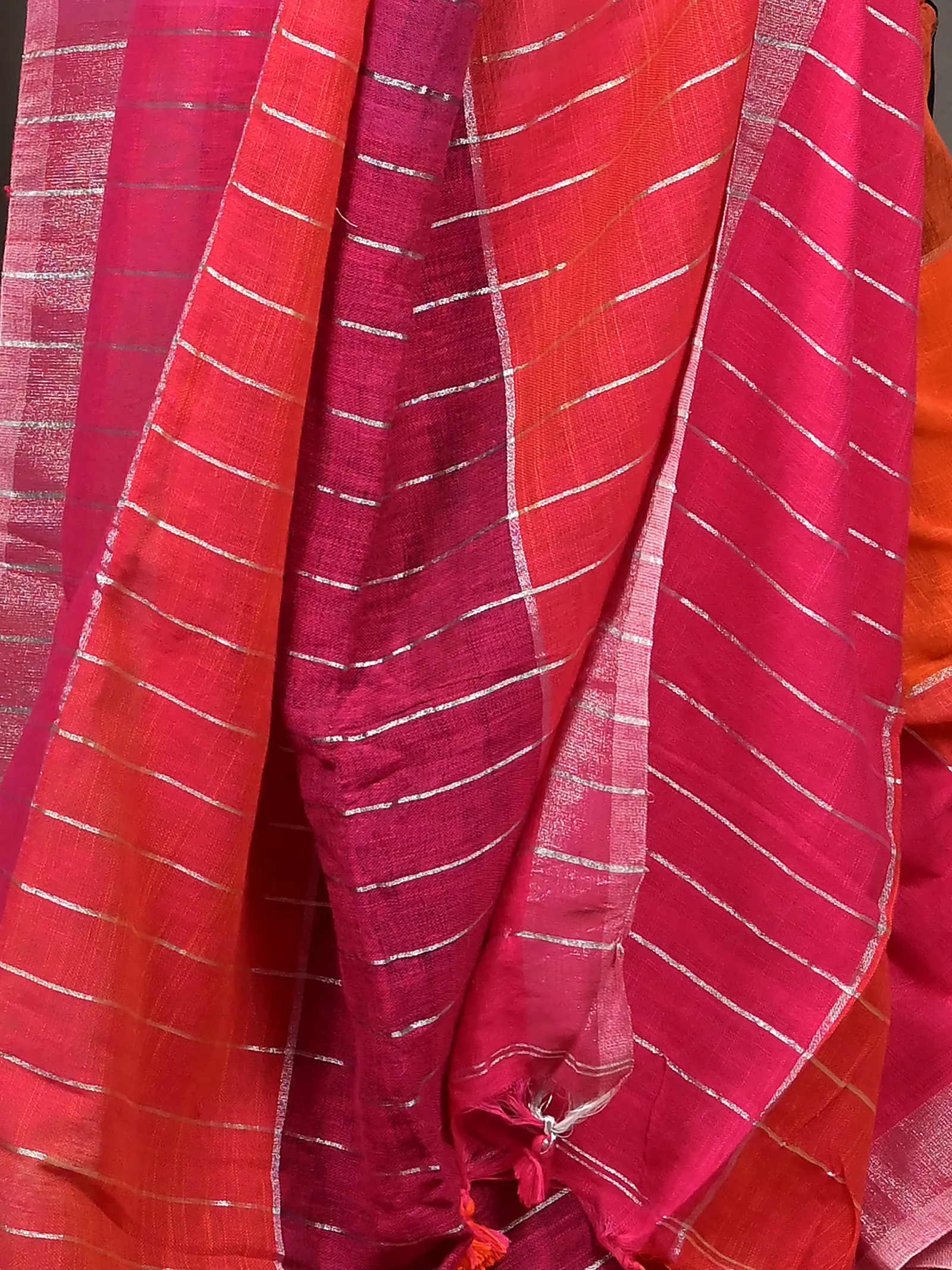 Multi-Coloured Cotton Souvon Handloom Saree  (144)