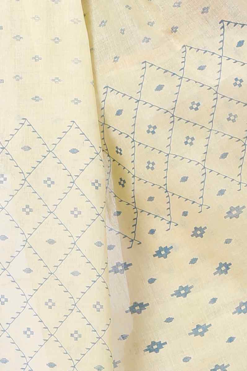 Light Brown Pure Cotton Luvya Tant Saree Print (1440)