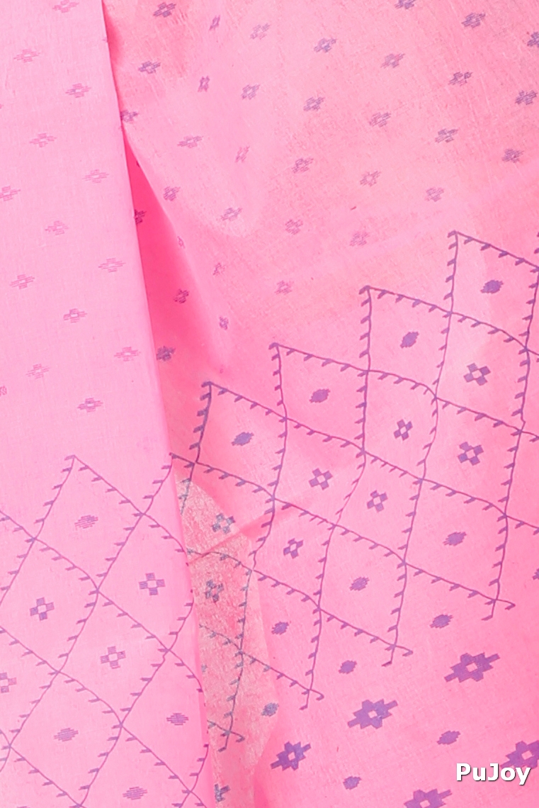 Pink Pure Cotton Luvya Tant Saree Print (1443)