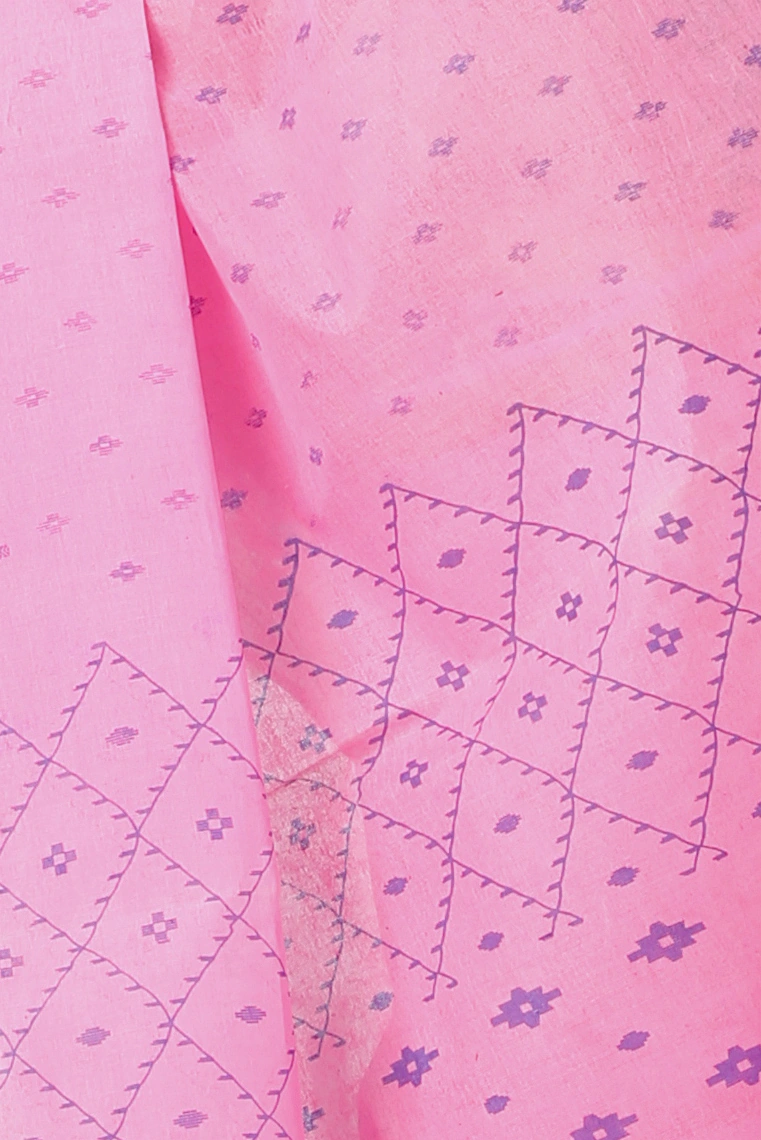 Pink Pure Cotton Luvya Tant Saree Print (1443)