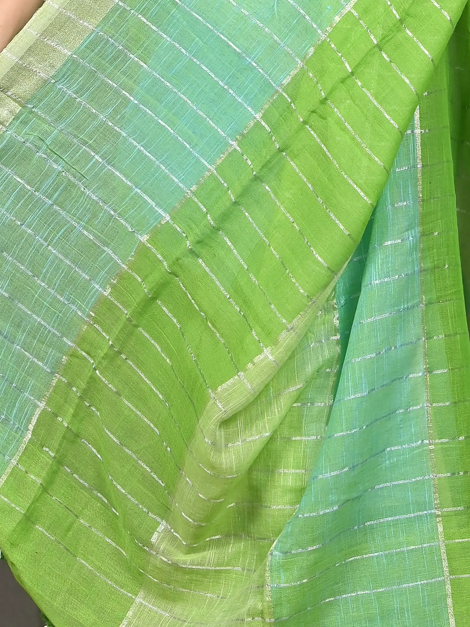 Multi-Coloured Cotton Souvon Handloom Saree  (145)