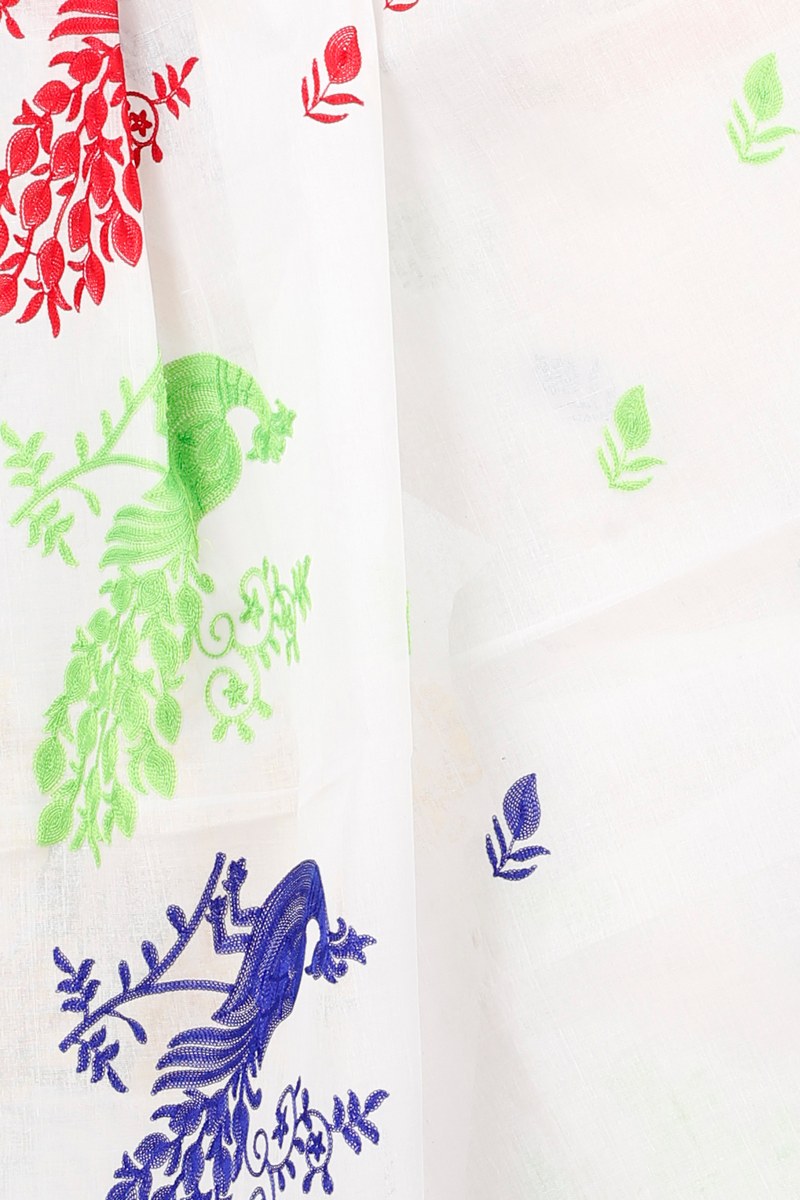 Multi-Coloured Pure Cotton Leo Tant Embroidery (1452)