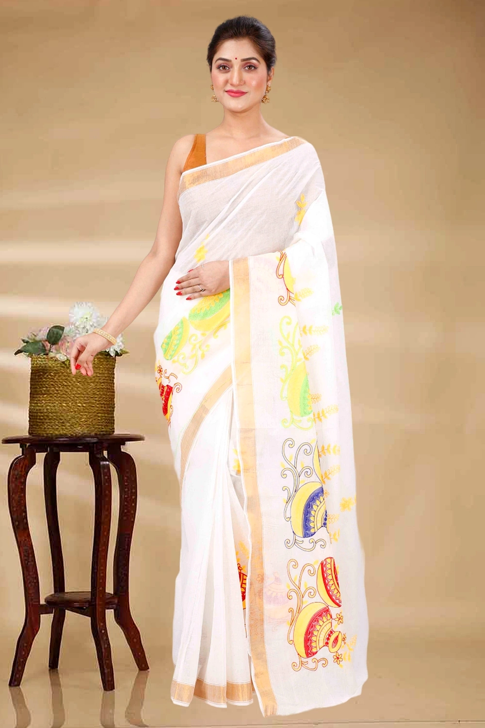 Multy Pure Cotton Leo Tant Embroidery (1453)