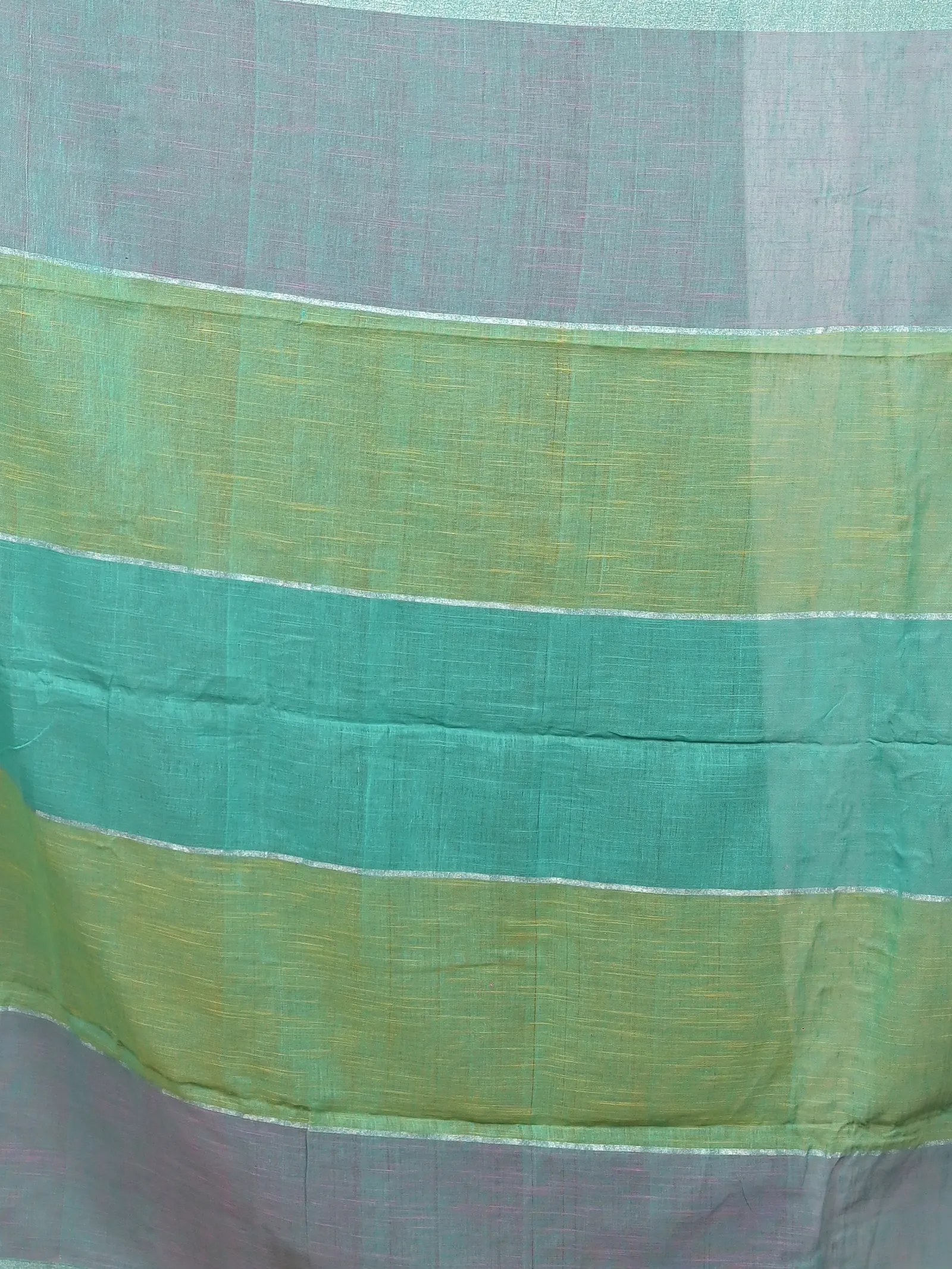 Multi-Coloured Cotton Souvon Handloom Saree  (146)