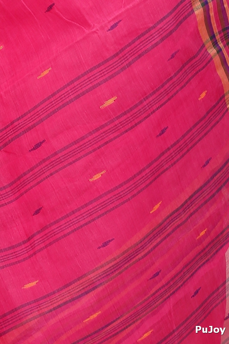 Pink Pure Cotton mena Tant Saree (1521)