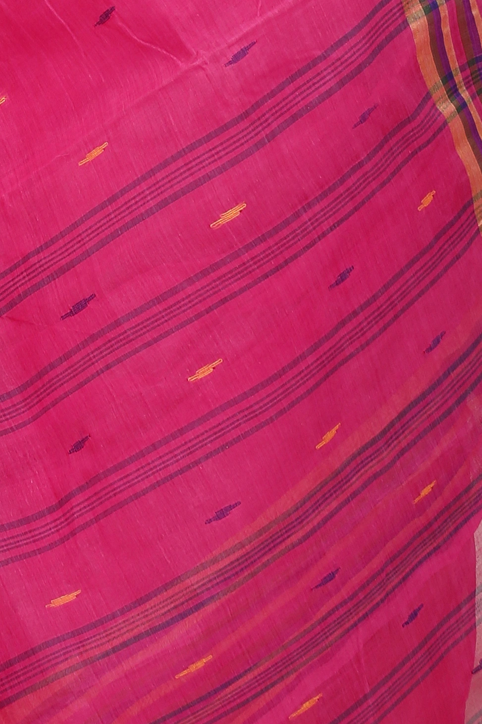 Pink Pure Cotton mena Tant Saree (1521)
