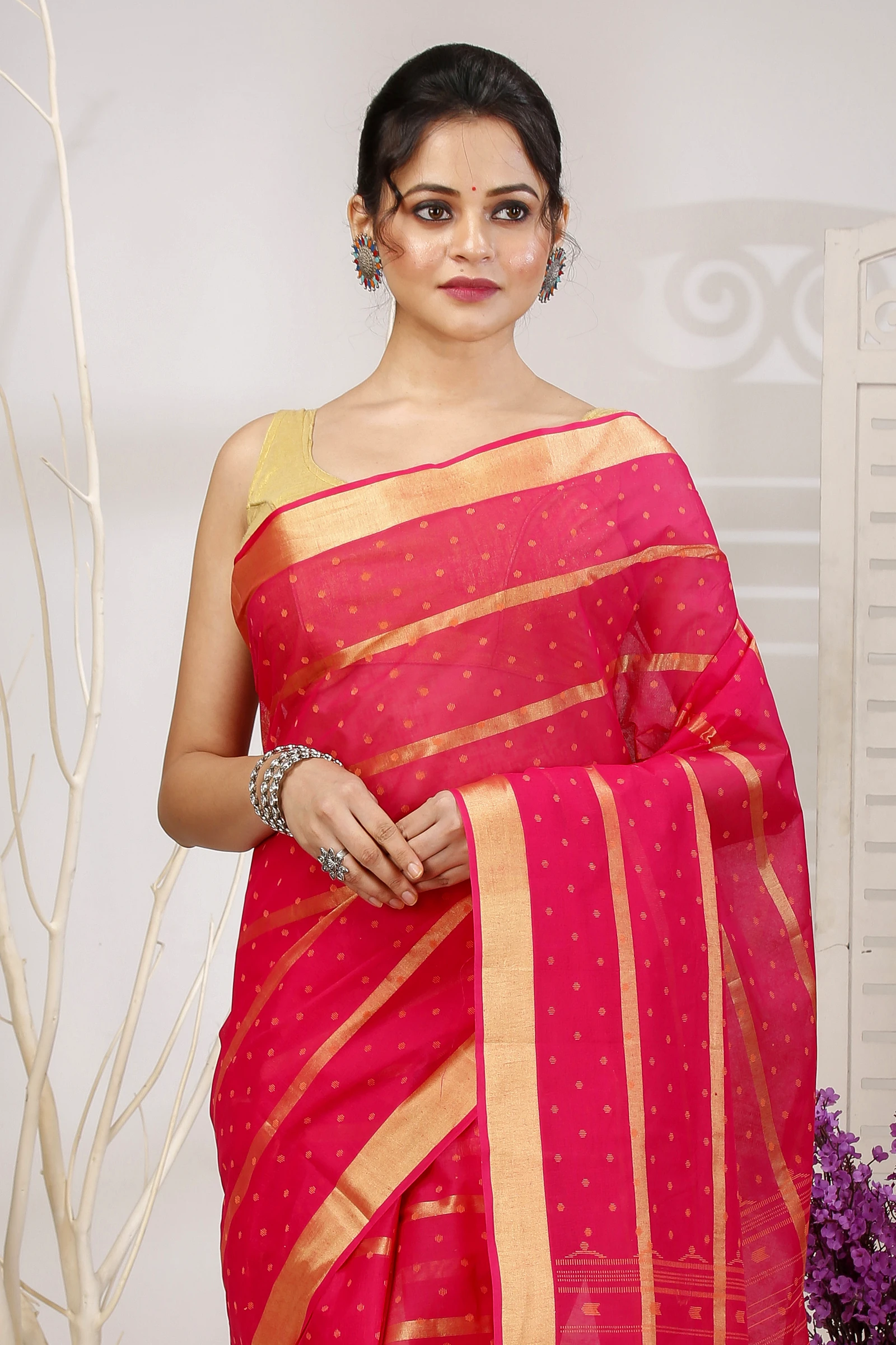 Rani Pure Cotton Mera Tant Saree (1529)