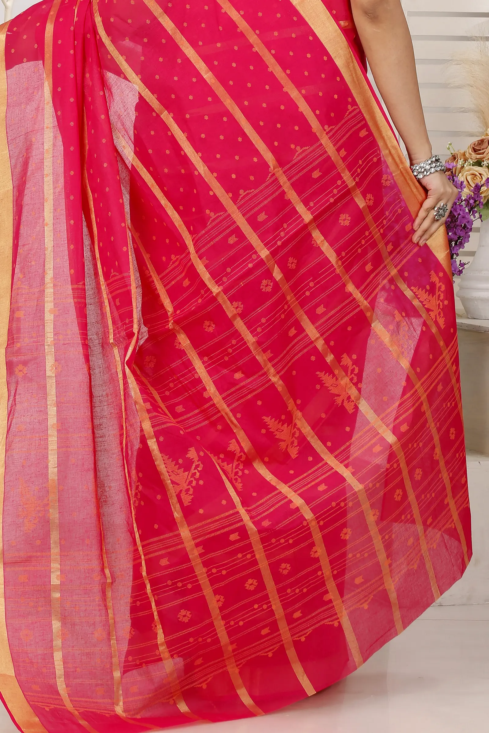 Rani Pure Cotton Mera Tant Saree (1529)