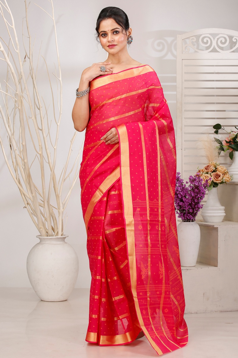 Rani Pure Cotton Mera Tant Saree (1529)