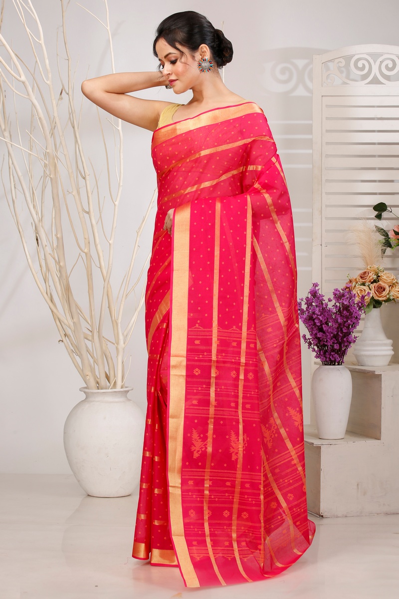 Rani Pure Cotton Mera Tant Saree (1529)