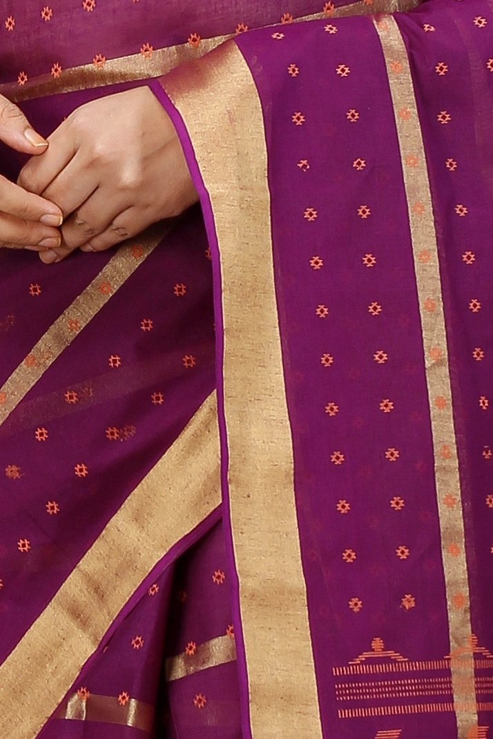 Parpel Pure Cotton Mera Tant Saree (1530)