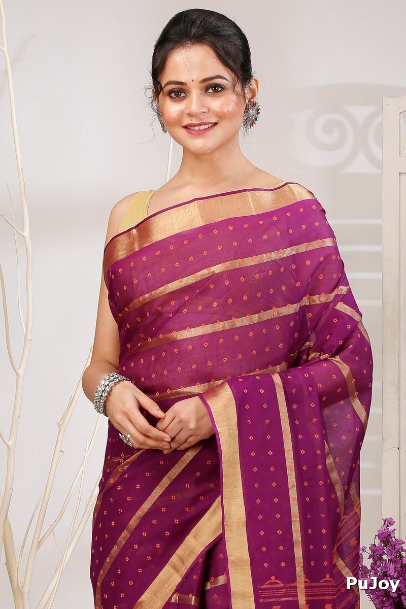 Parpel Pure Cotton Mera Tant Saree (1530)