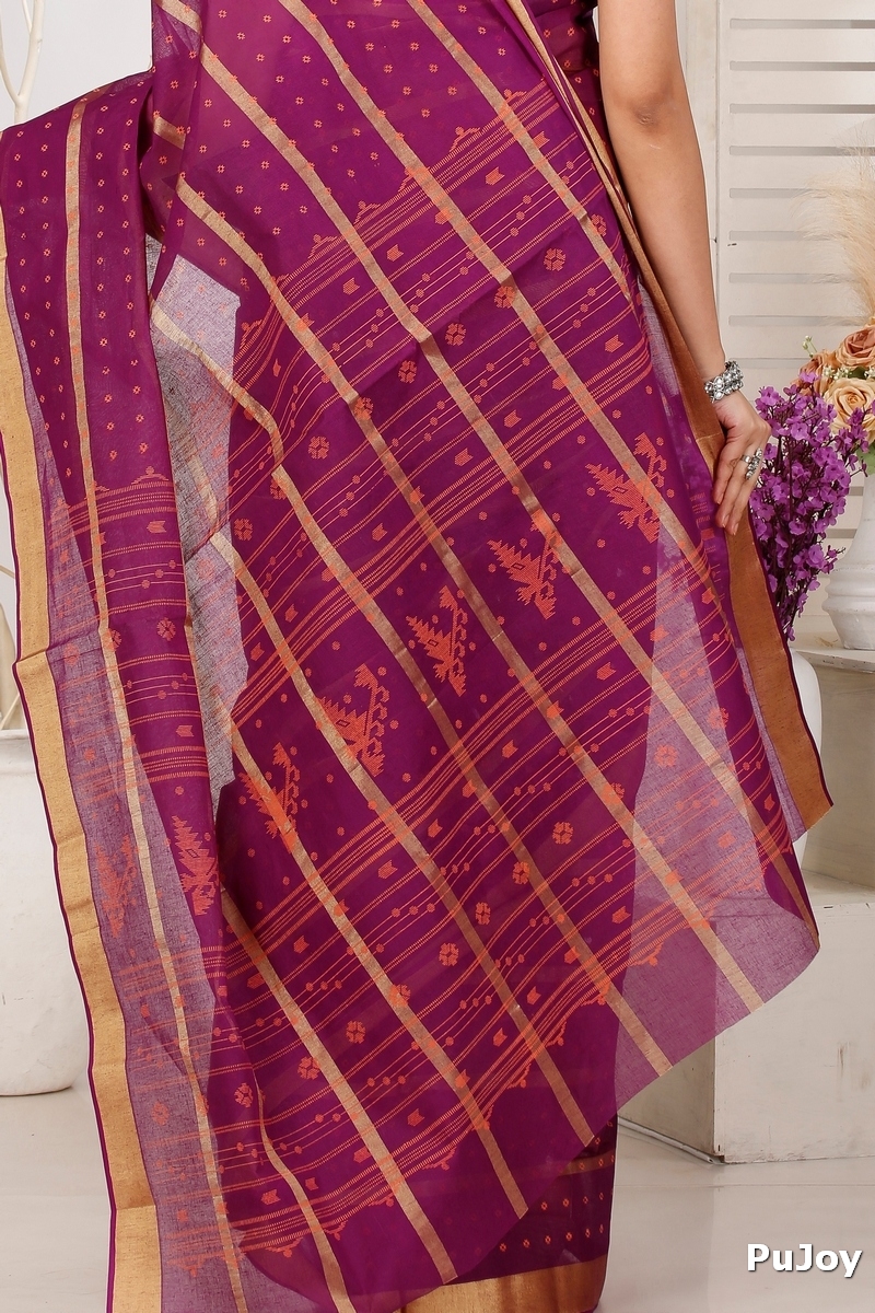 Parpel Pure Cotton Mera Tant Saree (1530)