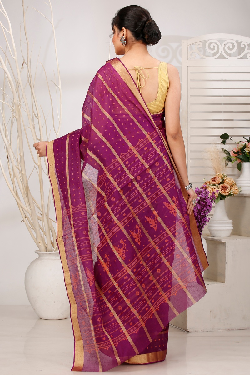 Parpel Pure Cotton Mera Tant Saree (1530)