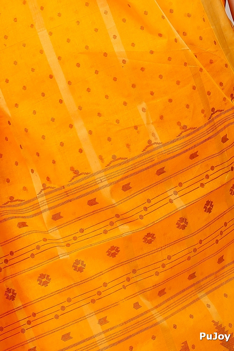 Yellow Pure Cotton Mera Tant Saree (1531)