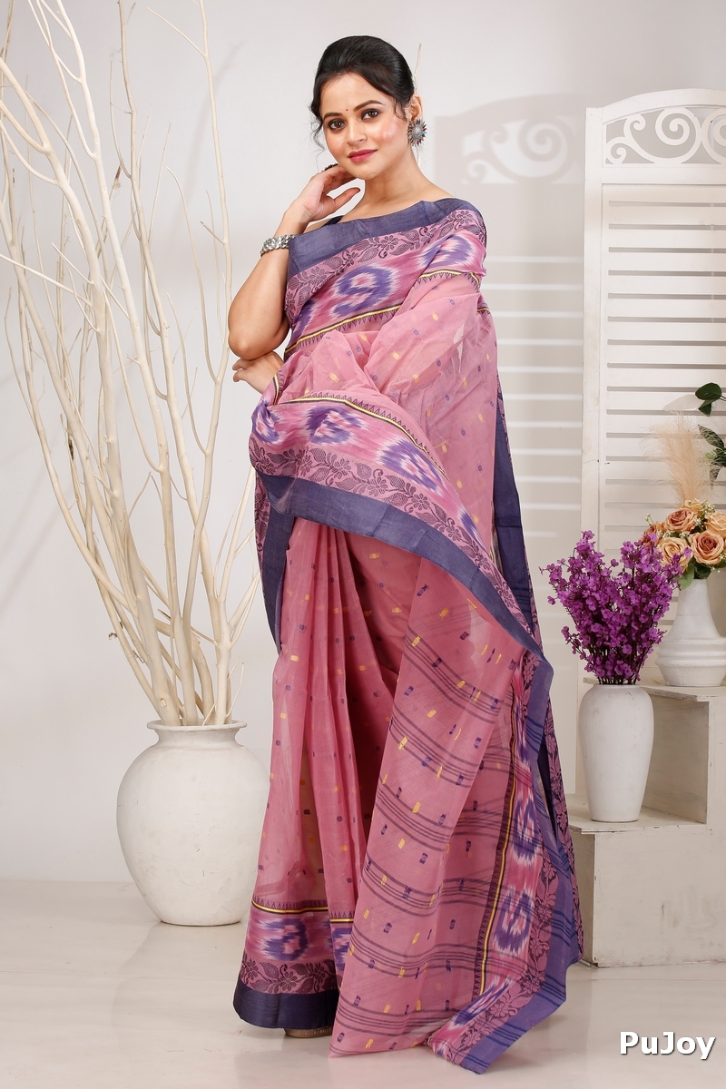 Brown Pure Cotton Moli Tant Saree (1534)