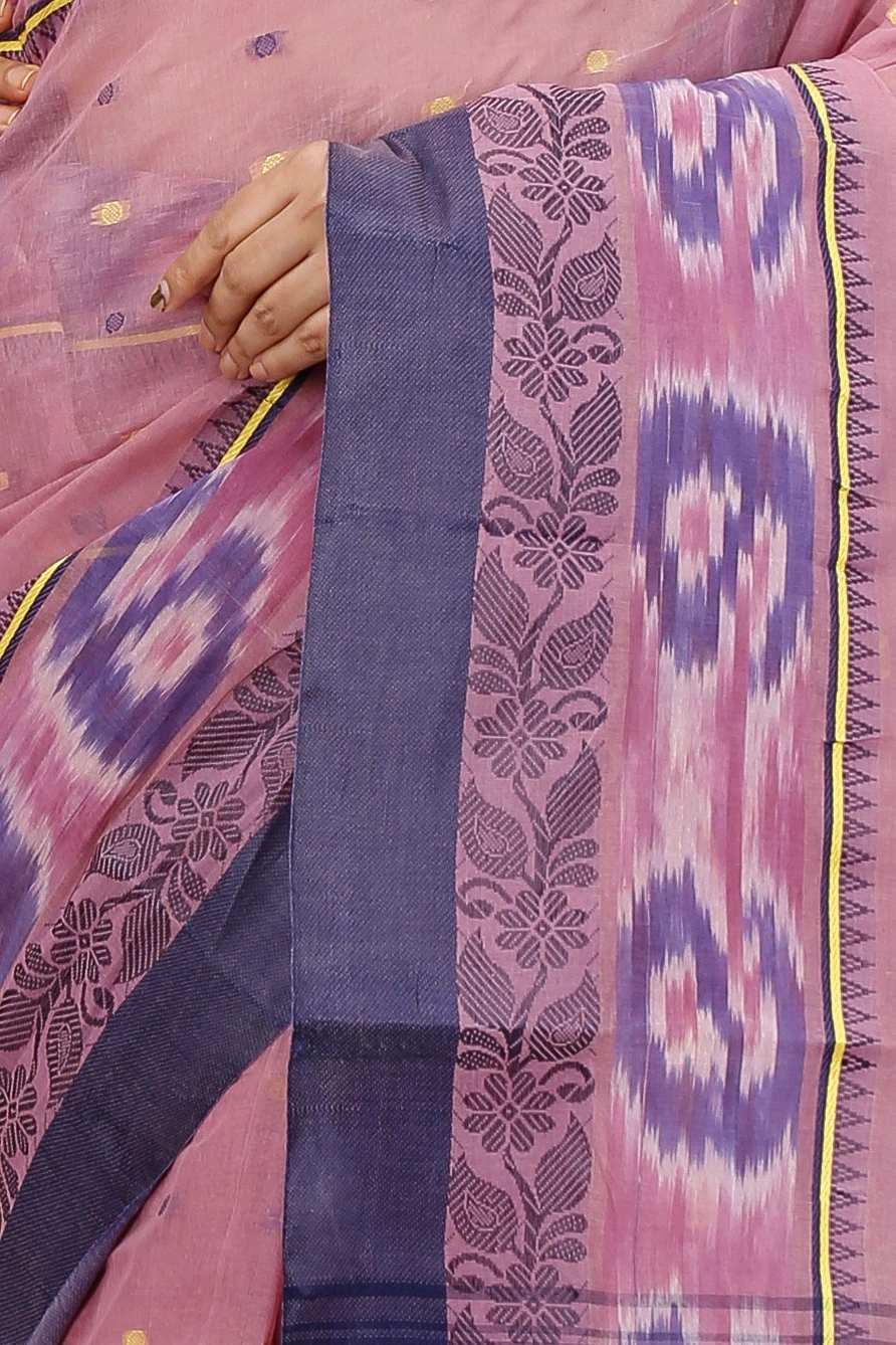 Brown Pure Cotton Moli Tant Saree (1534)