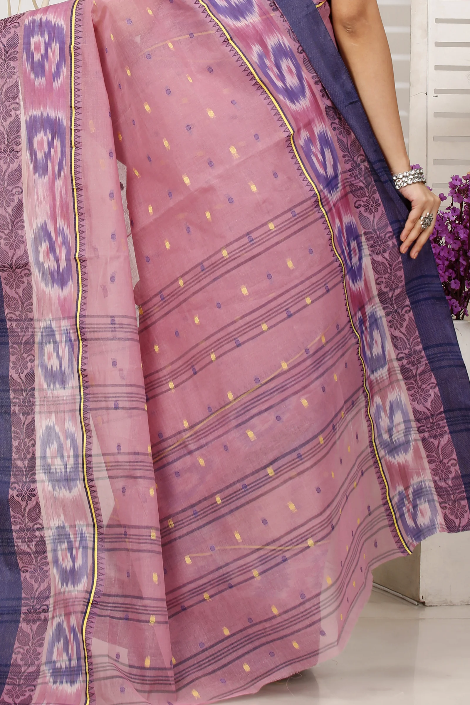 Brown Pure Cotton Moli Tant Saree (1534)
