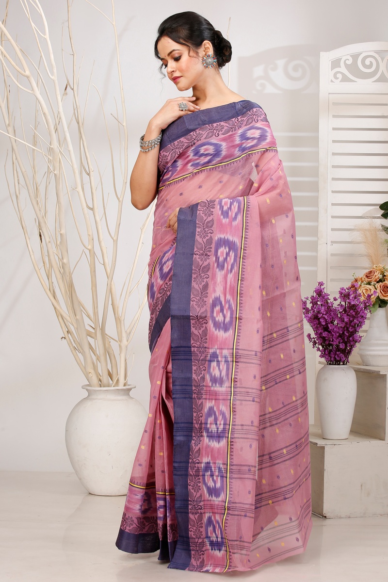 Brown Pure Cotton Moli Tant Saree (1534)