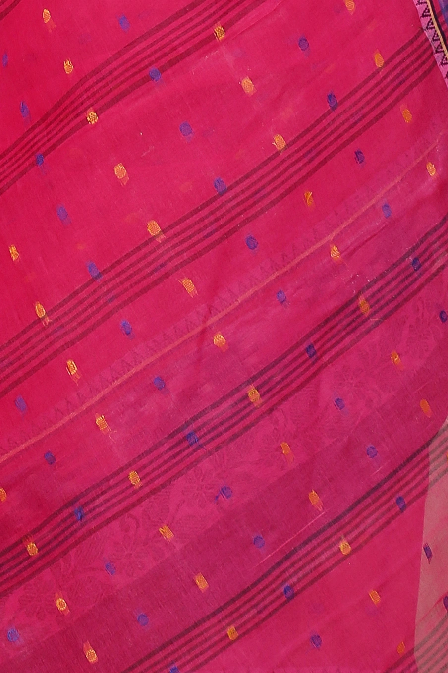 Pink Pure Cotton Moli Tant Saree (1536)