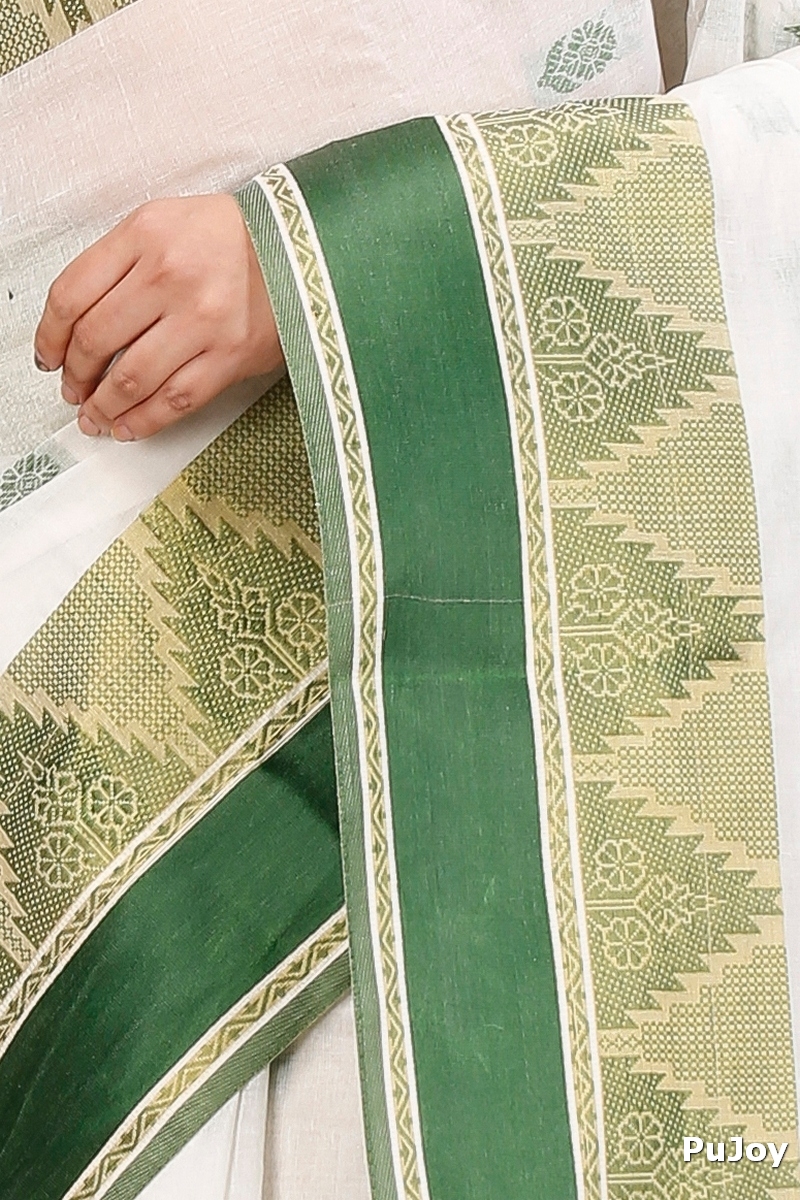 Green Pure Cotton Sadasob Tant Saree (1540)