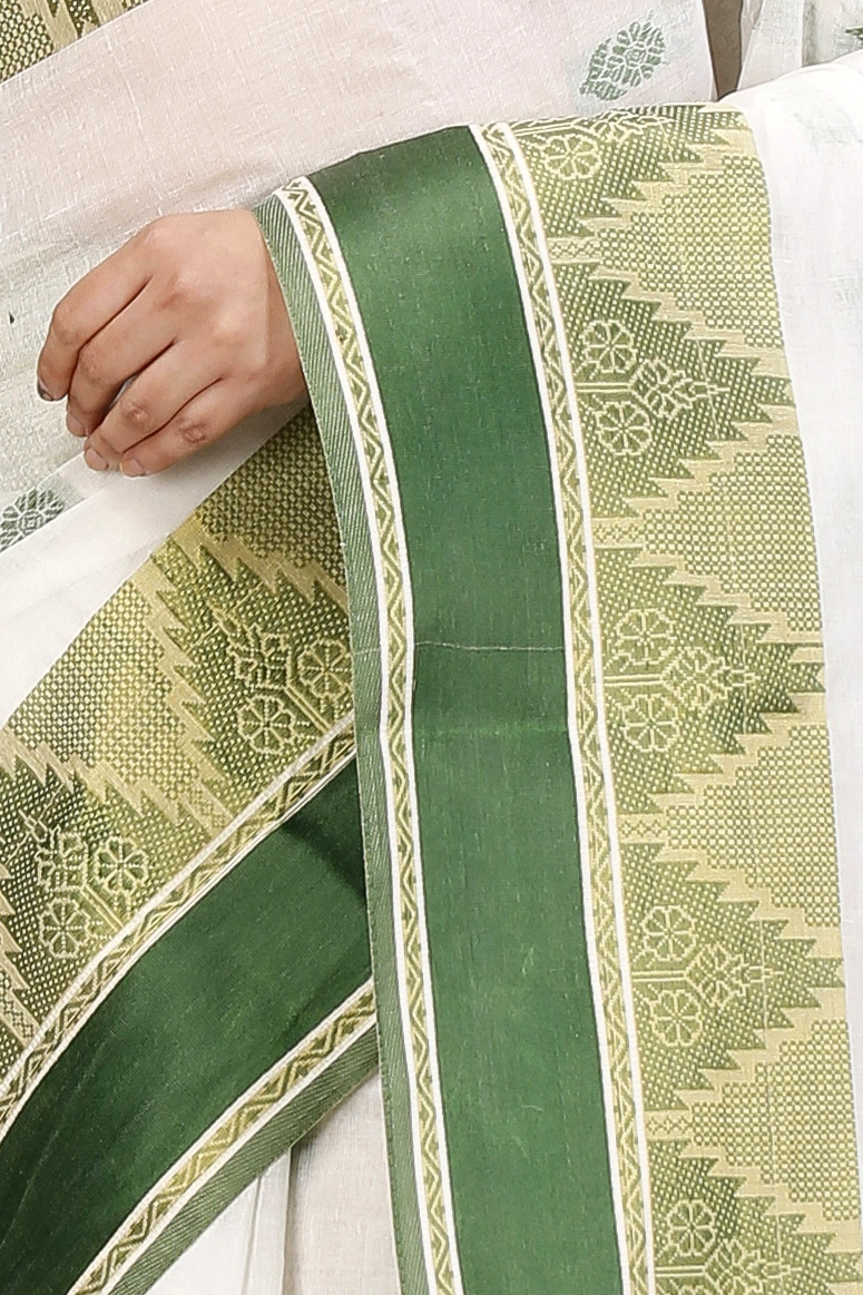 Green Pure Cotton Sadasob Tant Saree (1540)