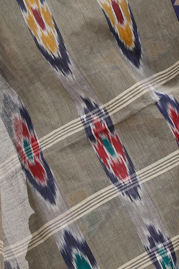 Grey Pure Cotton Mili Tant Saree (1544)