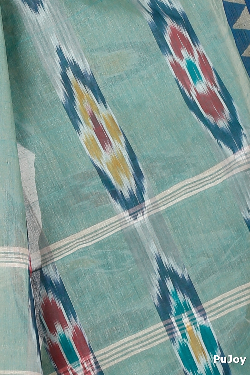 See Green Pure Cotton Mili Tant Saree (1545)