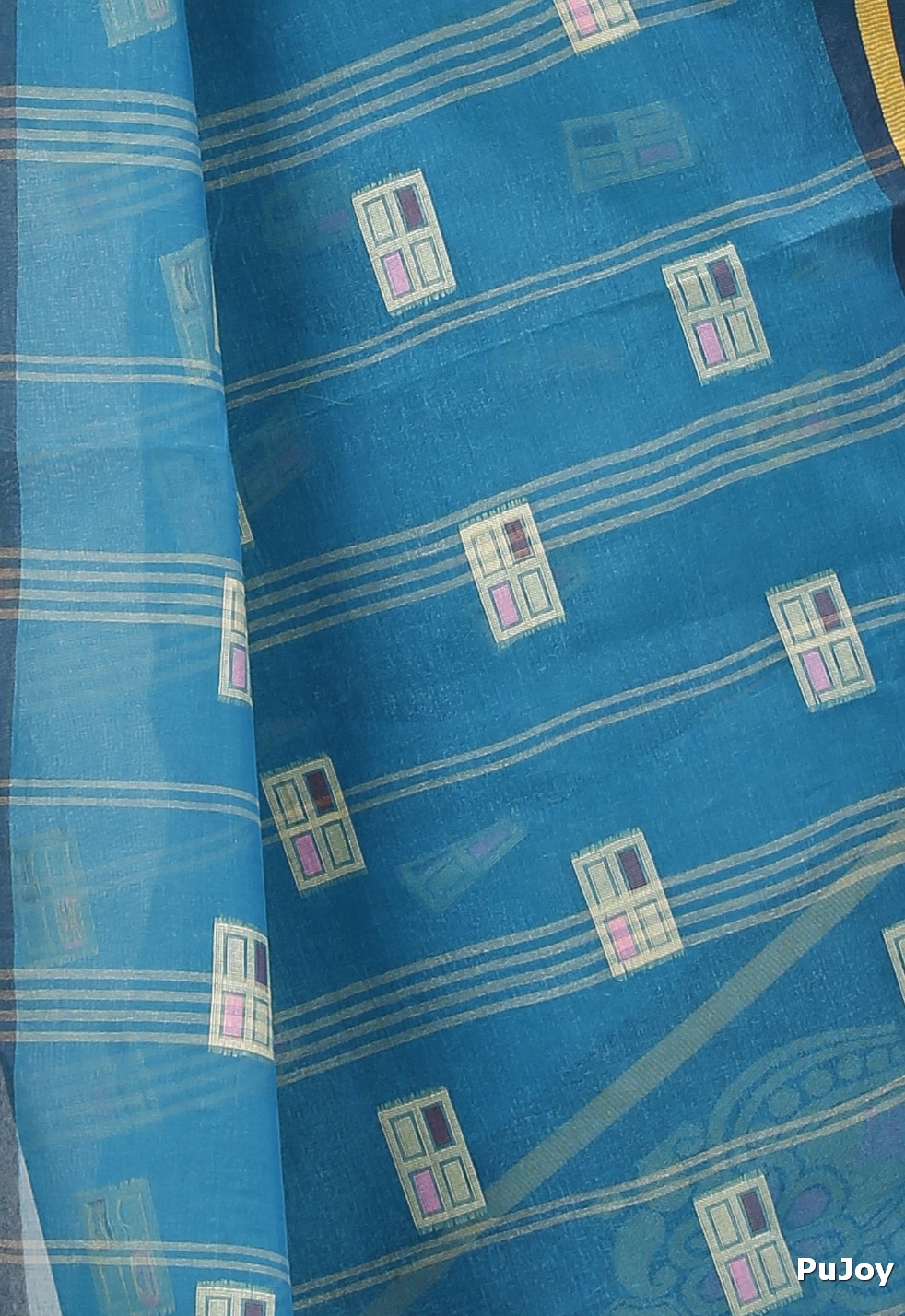 Dark Green Pure Cotton Mitul Tant Saree (1547)