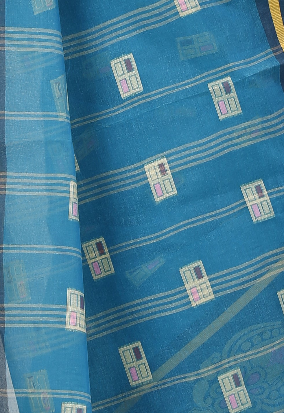 Dark Green Pure Cotton Mitul Tant Saree (1547)