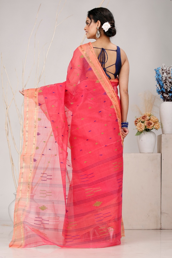 Pink Pure Cotton Metu Tant Saree (1563)