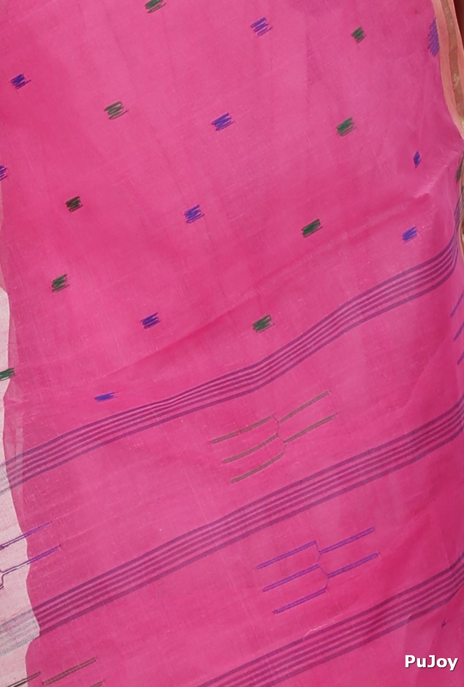 Baby Pink Pure Cotton Metu Tant Saree (1564)