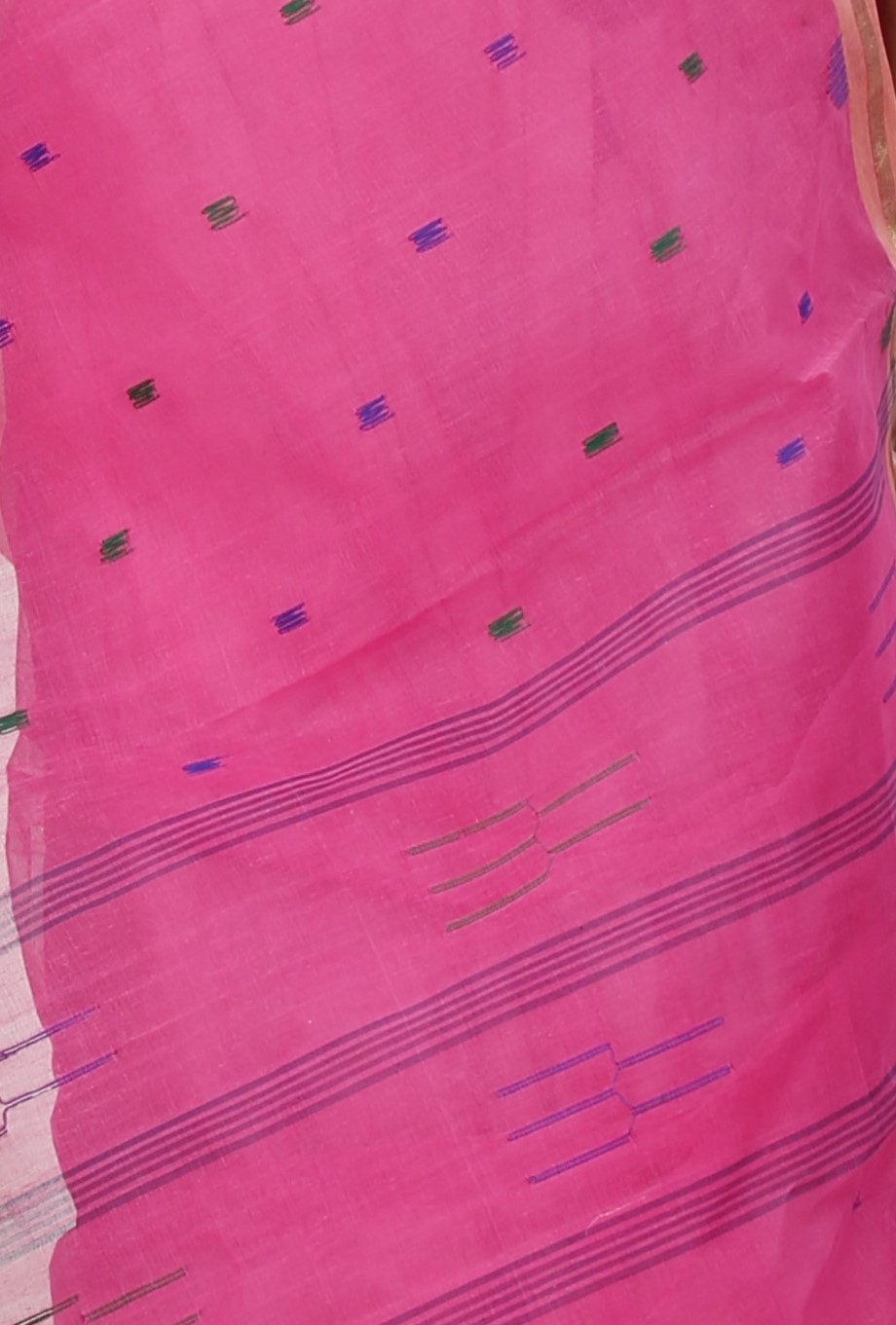 Baby Pink Pure Cotton Metu Tant Saree (1564)