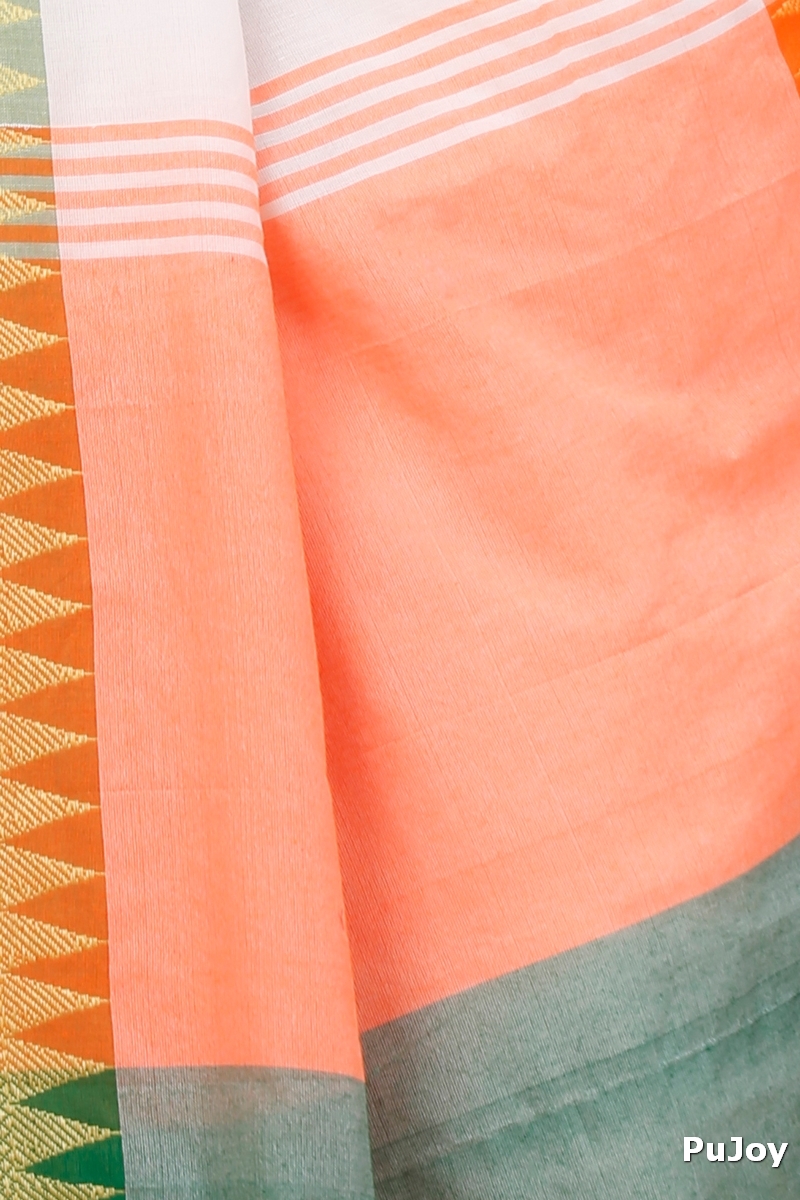 Multi-Coloured Pure Cotton Mala Hand Loom Saree (1574)