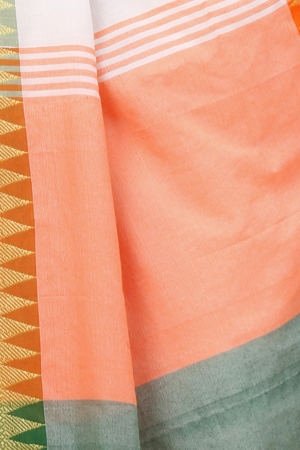 Multi-Coloured Pure Cotton Mala Hand Loom Saree (1574)