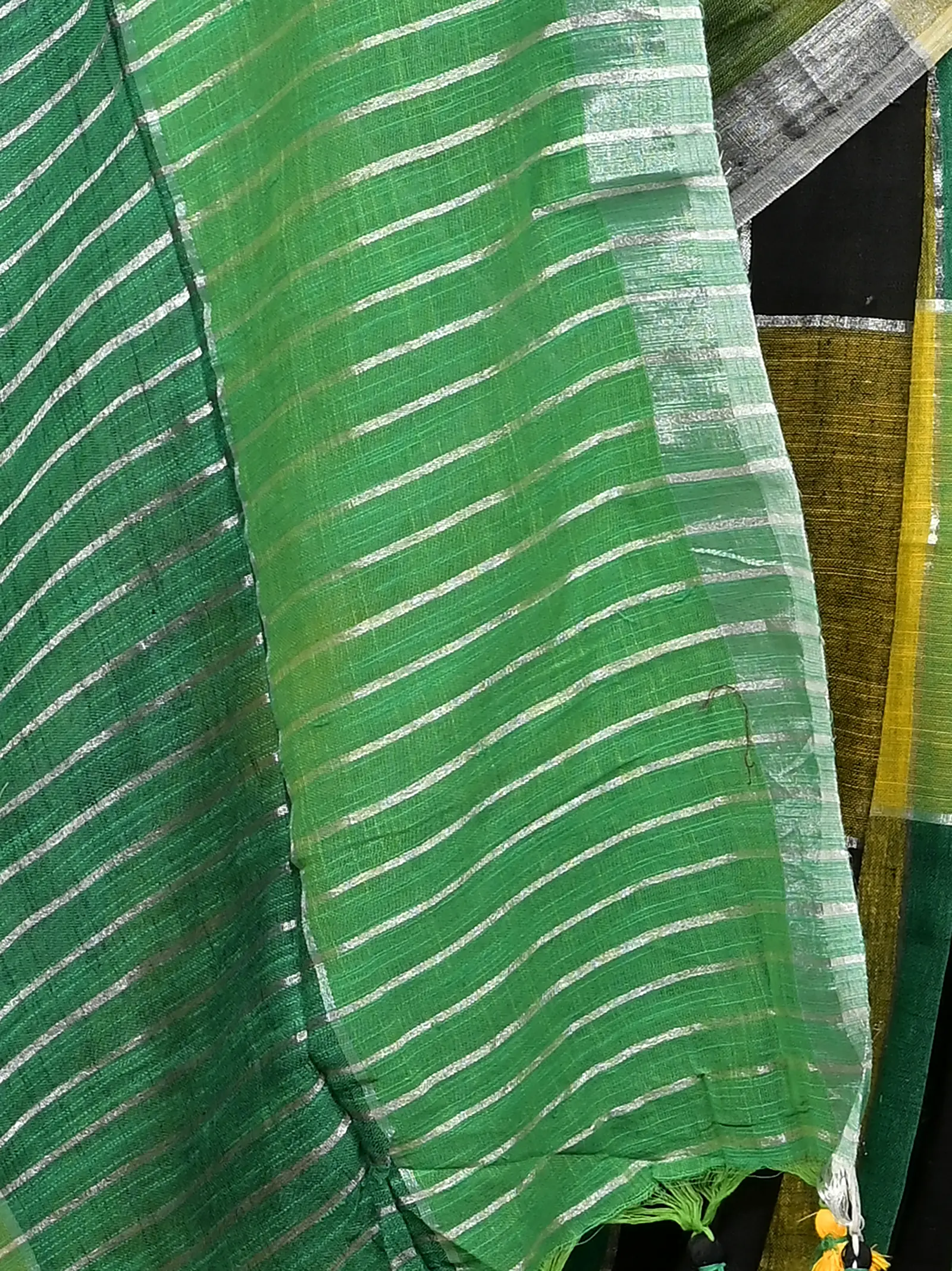 Multi-Coloured Cotton Souvon Handloom Saree  (158)