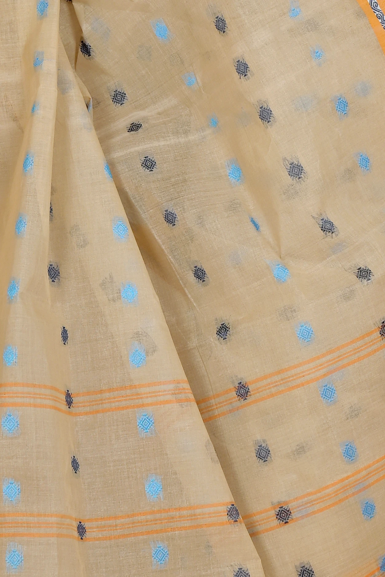 Cream Pure Cotton Apula Tant Saree (1620)