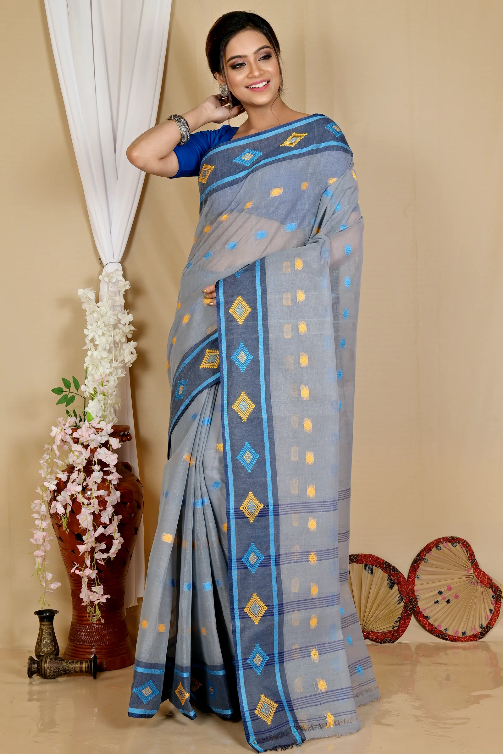Assh Pure Cotton Apula Tant Saree (1622)