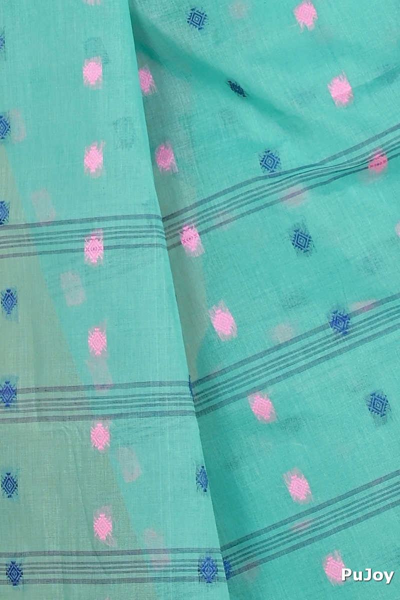 Green Pure Cotton Apula Tant Saree (1623)