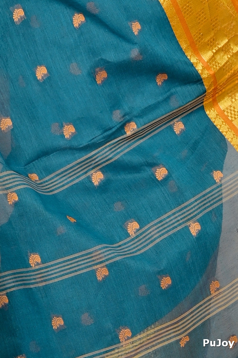 Green Pure Cotton Atula Tant Saree (1631)
