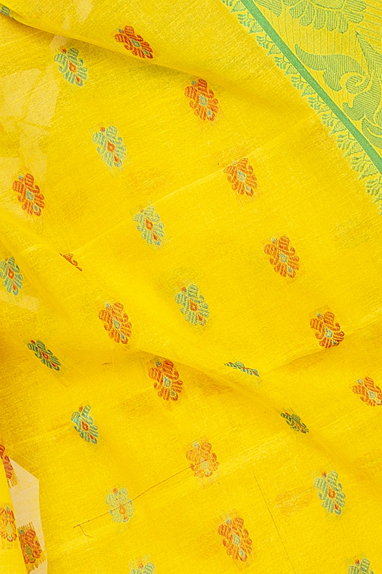 Yellow Pure Cotton Akriti Tant Saree (166)