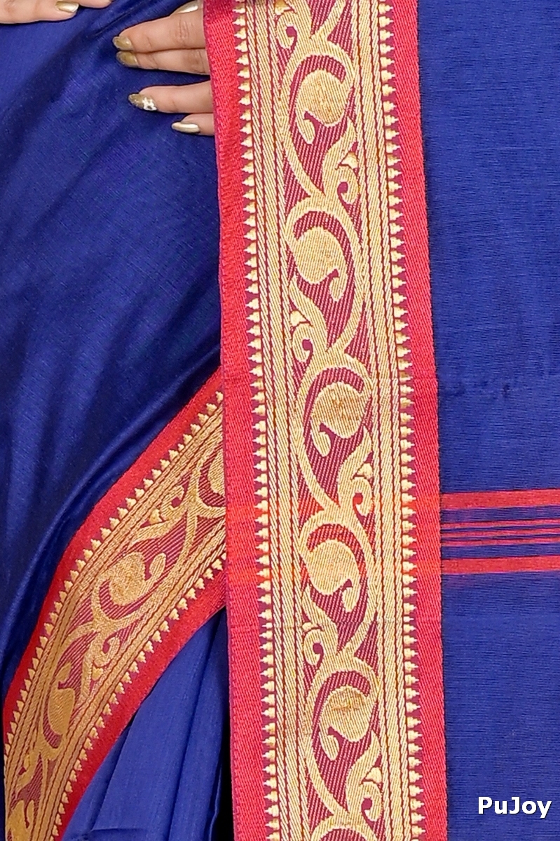 Blue Pure Cotton Nova Hand Loom Saree (1664)