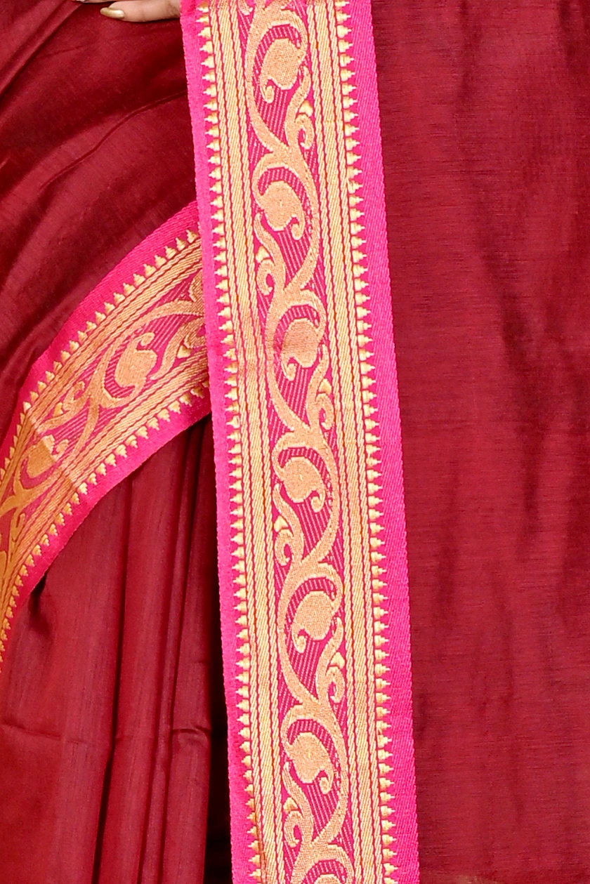 Brown Pure Cotton Nova Hand Loom Saree (1667)