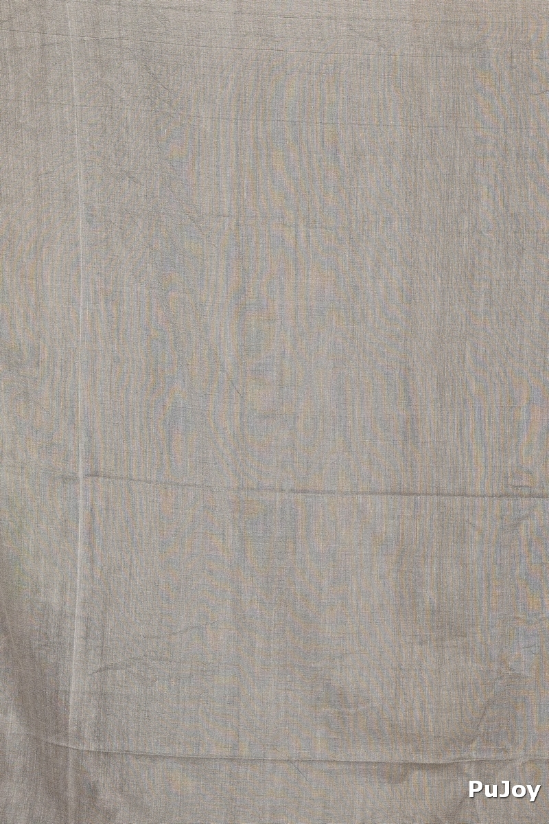 Grey Cotton Naren Hand Loom Saree (1668)