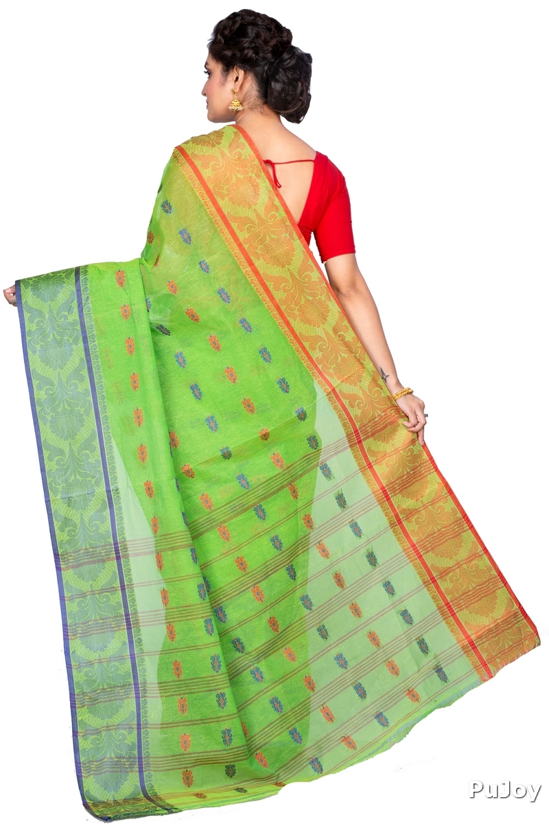 Green Pure Cotton Akriti Tant Saree (168)