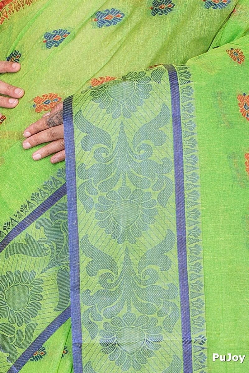 Green Pure Cotton Akriti Tant Saree (168)