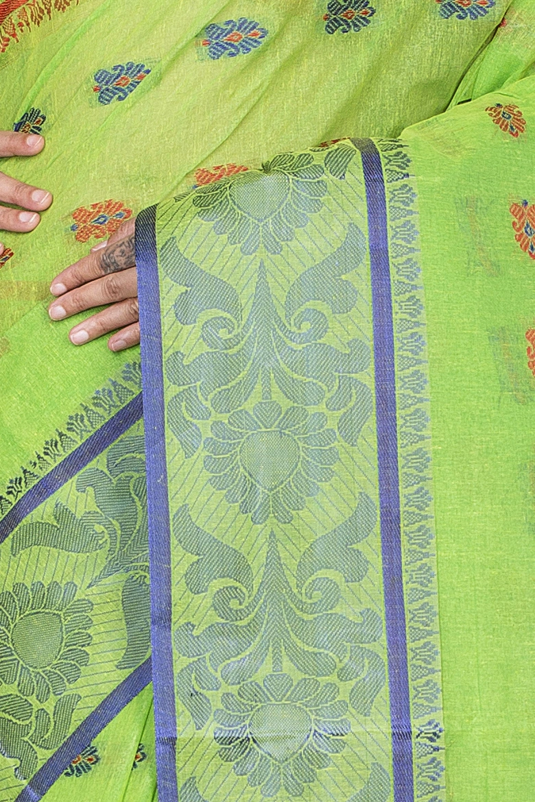 Green Pure Cotton Akriti Tant Saree (168)