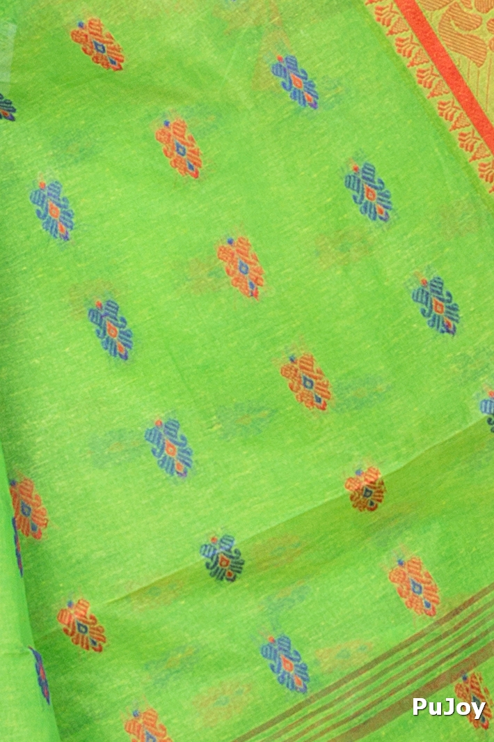 Green Pure Cotton Akriti Tant Saree (168)