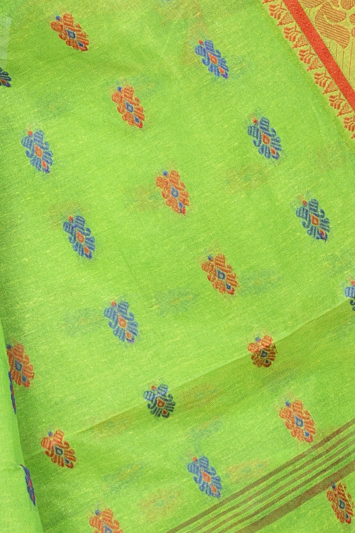 Green Pure Cotton Akriti Tant Saree (168)